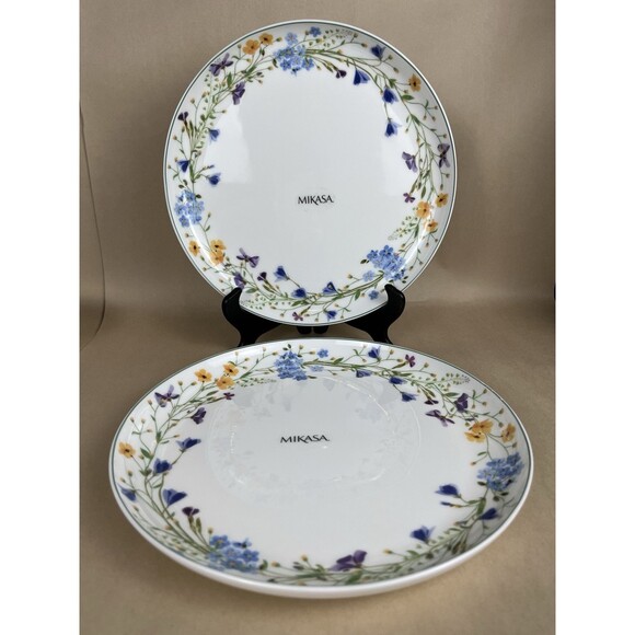2 NWT Mikasa Spring Floral Quinn House of Turnoursky Dinner Plate 11” Bone China - Picture 1 of 9